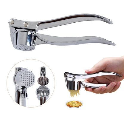 Effortless Stainless Steel Garlic Press