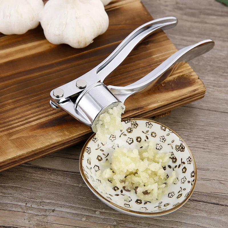 Effortless Stainless Steel Garlic Press