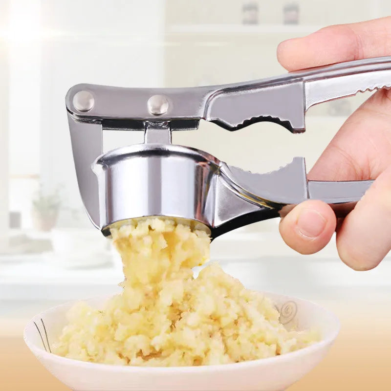 Effortless Stainless Steel Garlic Press