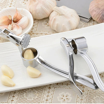 Effortless Stainless Steel Garlic Press