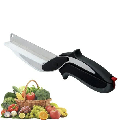 Smart 2-in-1 Kitchen chopping Knife & Vegetable Scissor