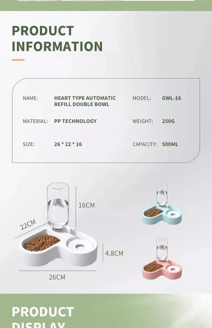 Dual Pet Feeding Bowl Set