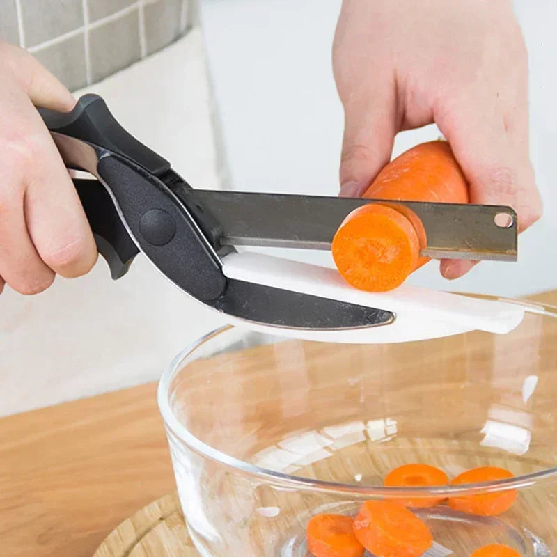 Smart 2-in-1 Kitchen chopping Knife & Vegetable Scissor